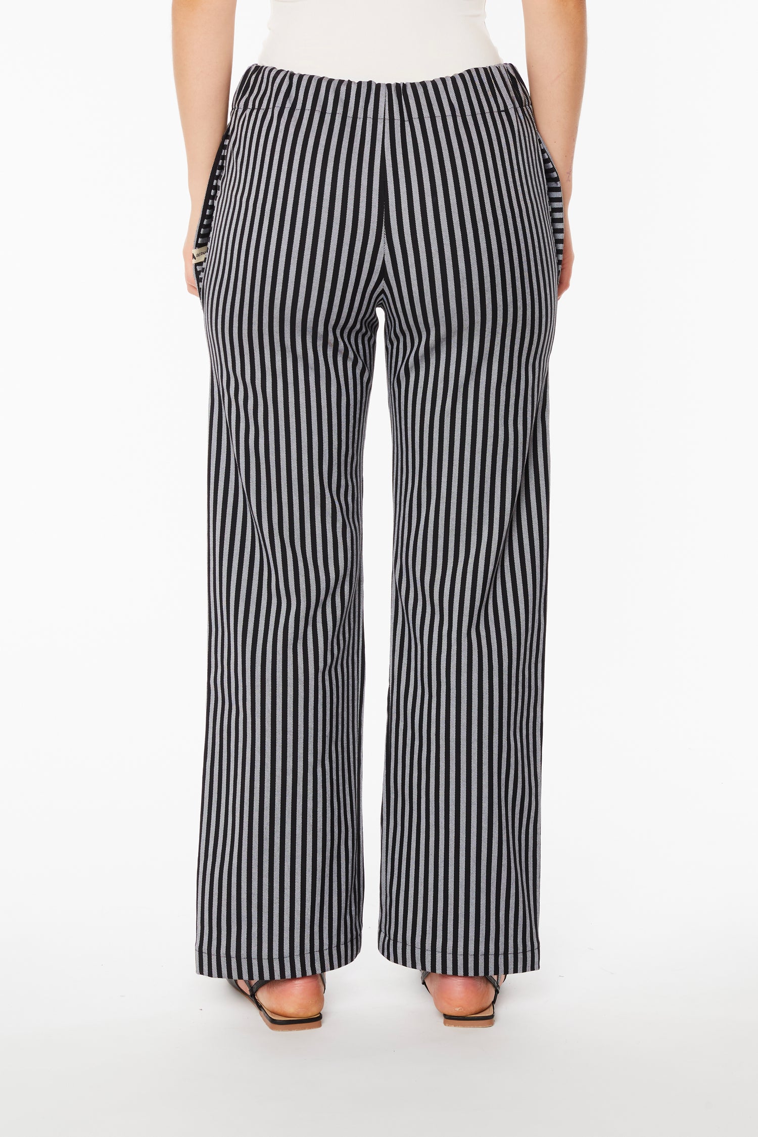 Pantalone a Righe Bianche e Nere