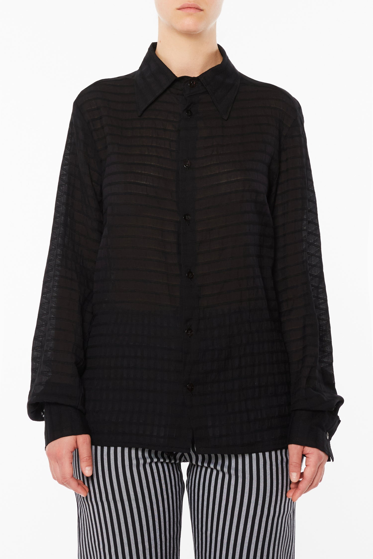 Camicia Trasparente Nera