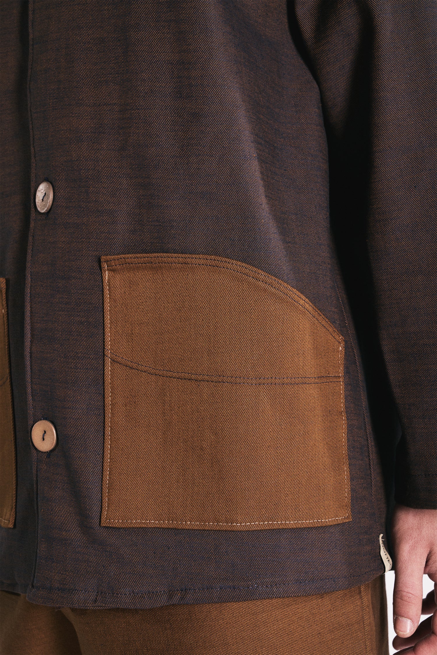 OVERSHIRT IN DENIM RUGGINE