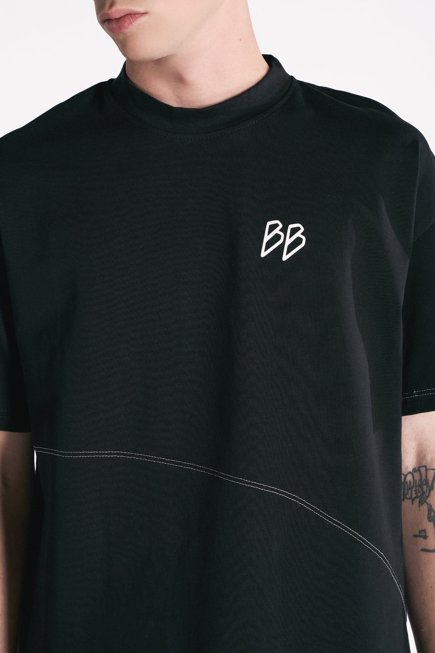 T-SHIRT OVERSIZE COTONE NERO