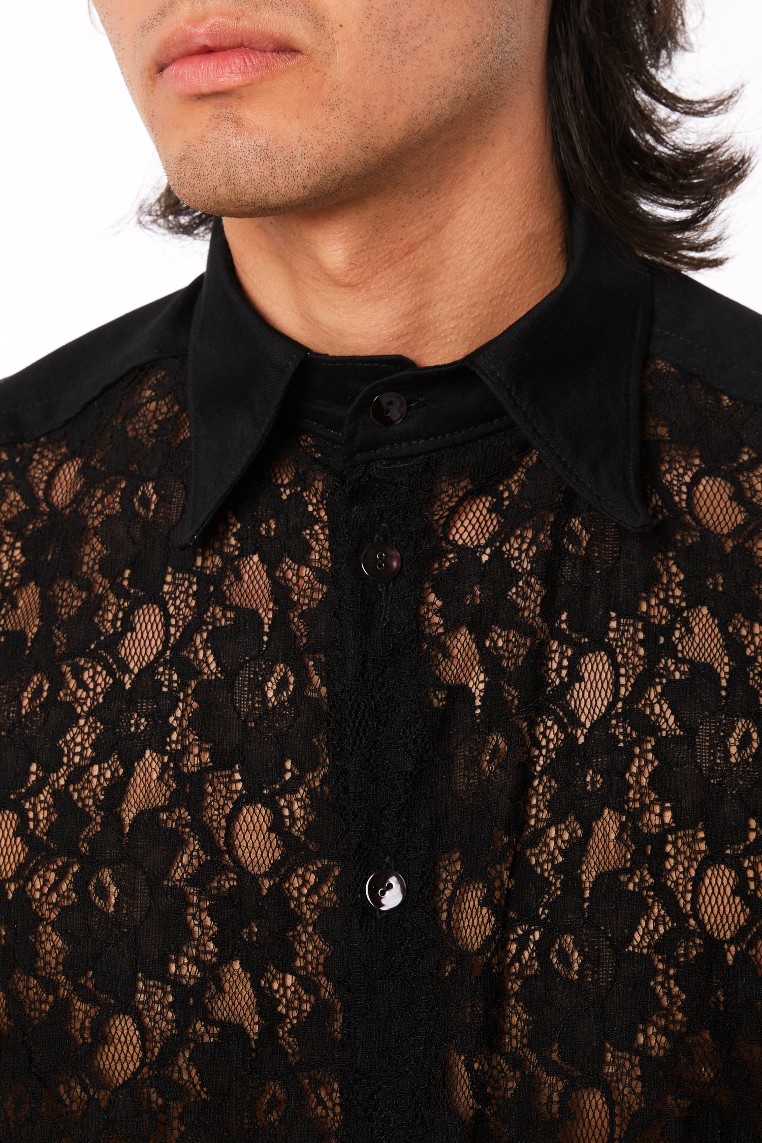 Camicia in Pizzo Nera