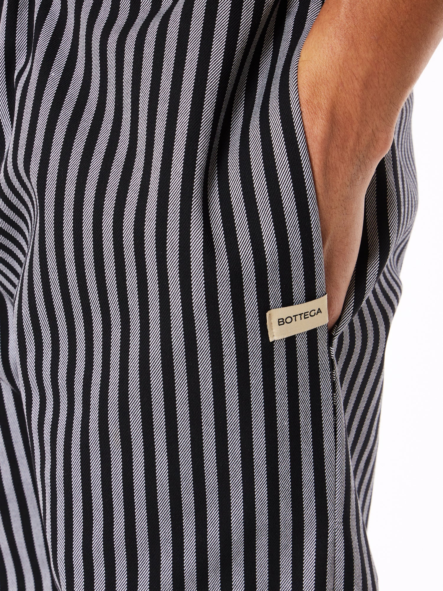 Pantalone a Righe Bianche e Nere