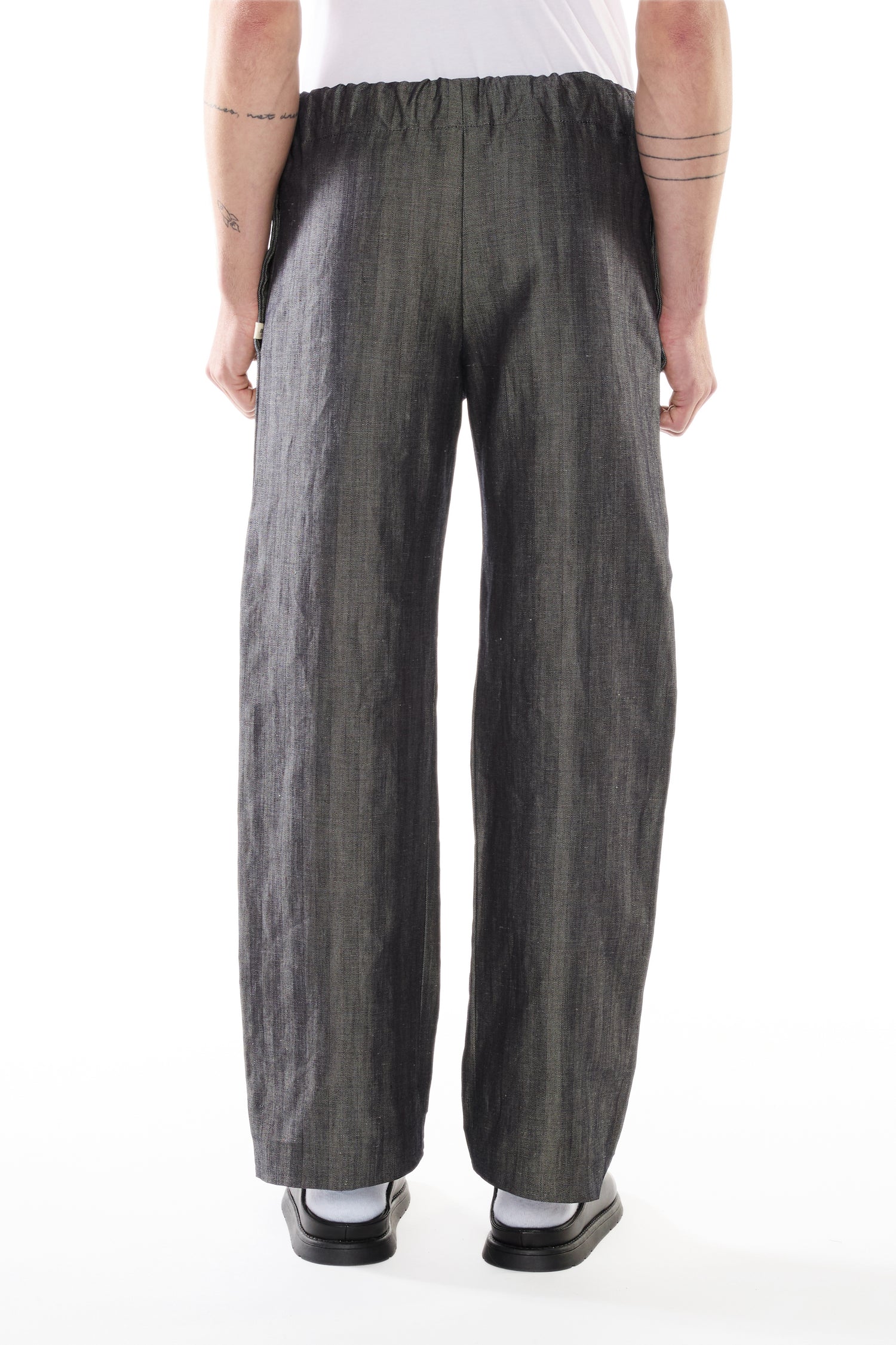PANTALONE IN DENIM SPIGATO BLU