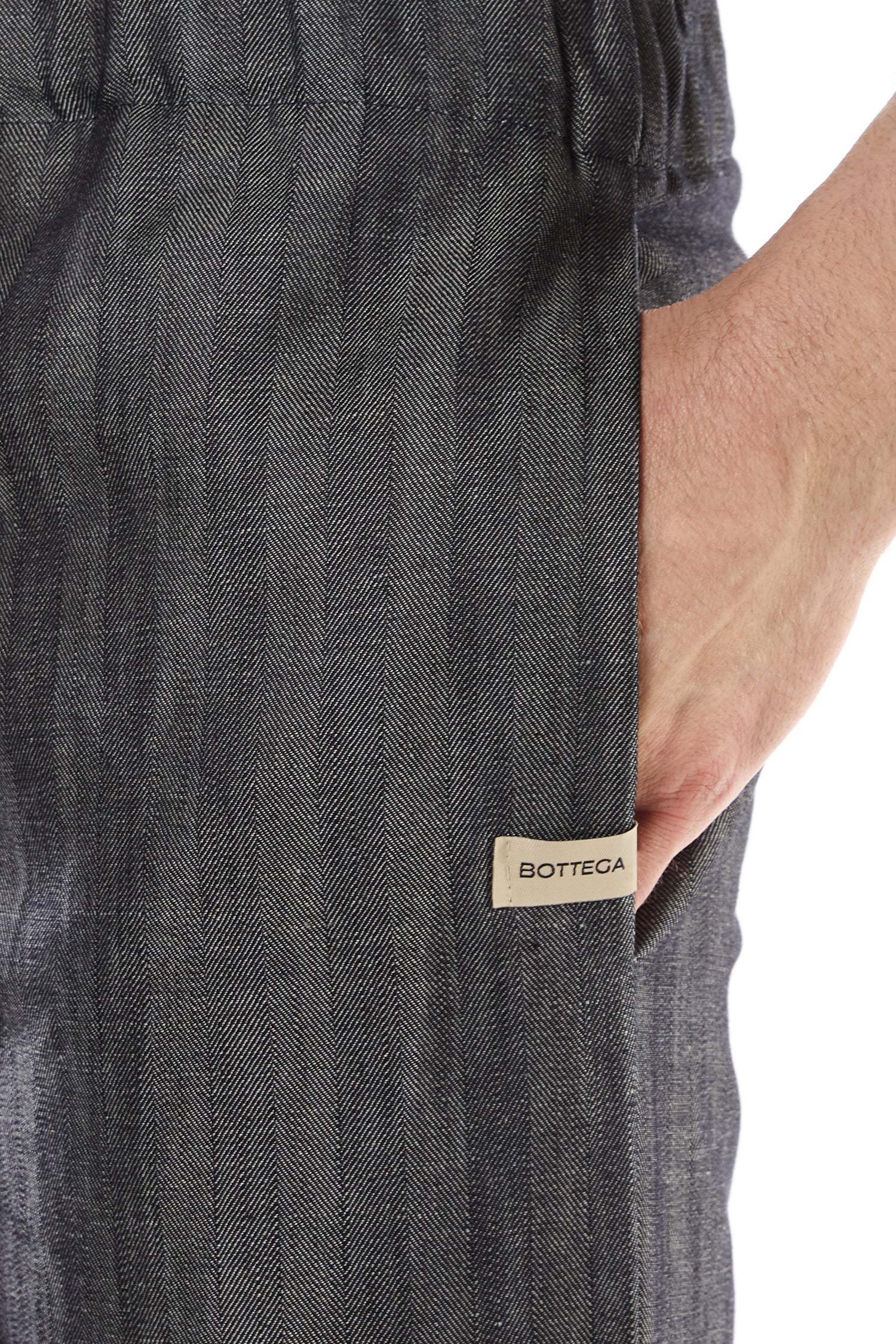 PANTALONE IN DENIM SPIGATO BLU